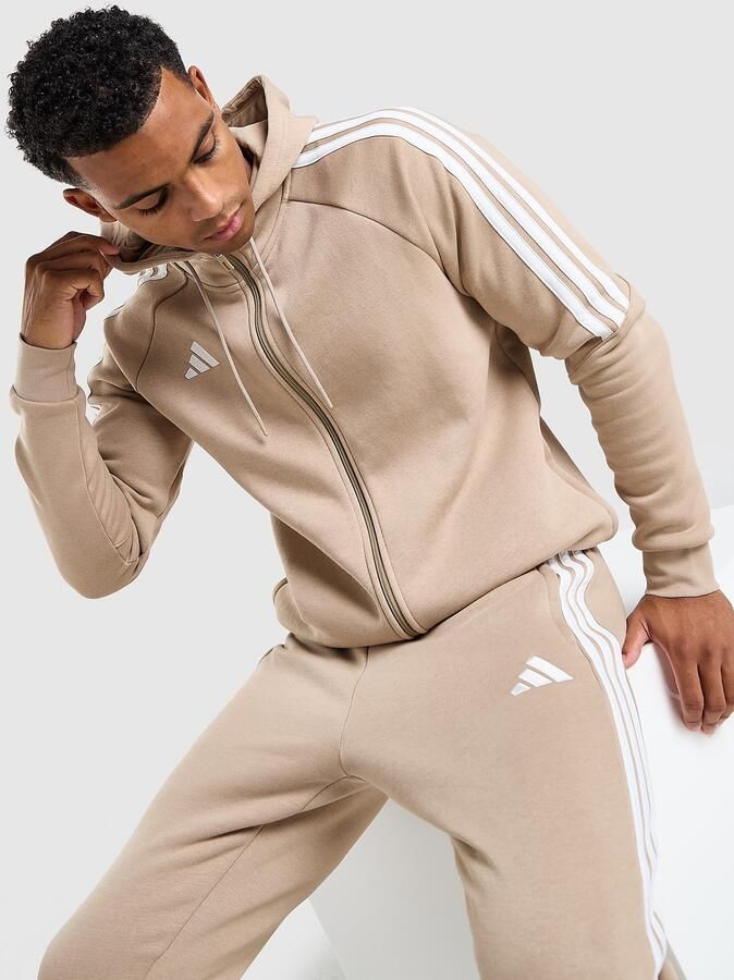 Adidas Tiro 3-Stripes Hoodie Beige- Heren Beige
