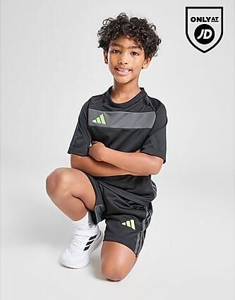 Adidas Tiro T-Shirt Shorts Set Children Black Kind Black