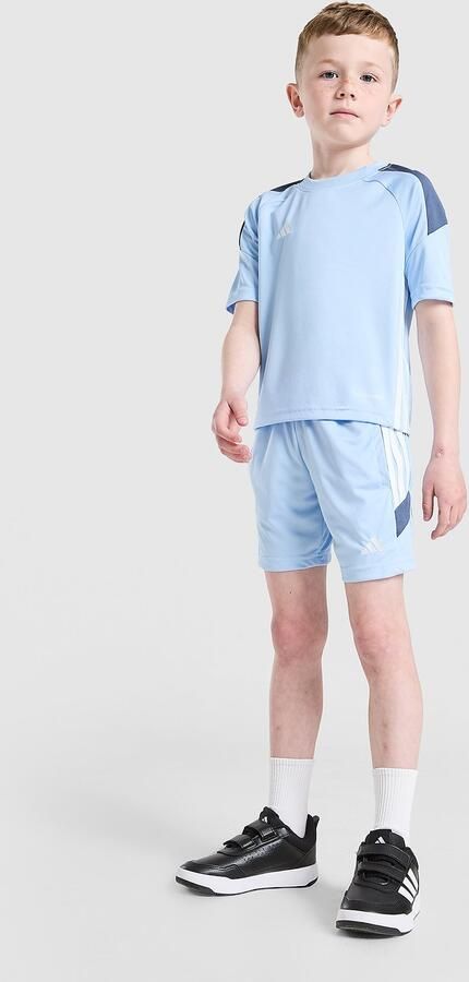 Adidas Tiro T-Shirt Shorts Set Children Blauw