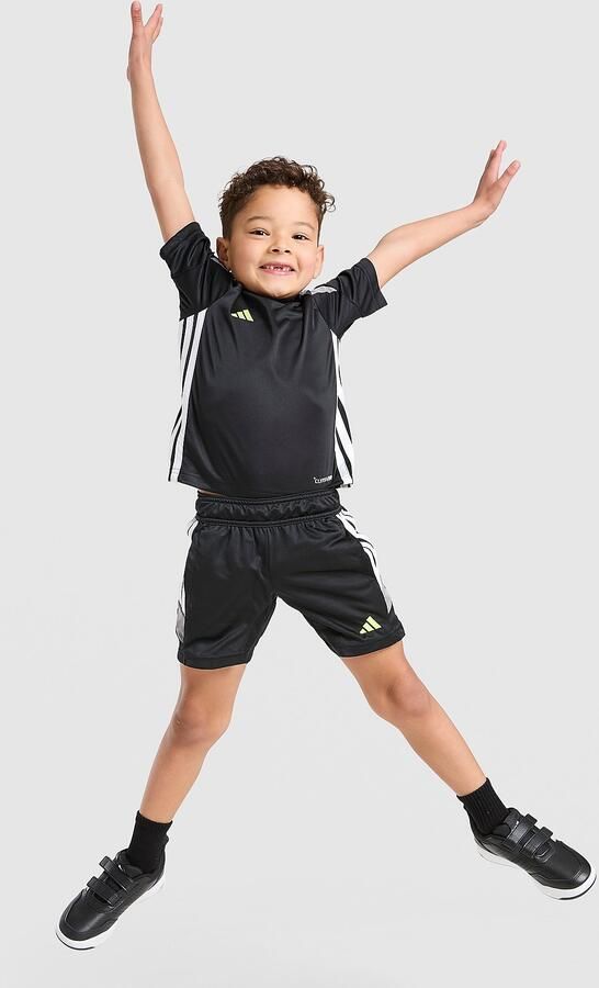 Adidas Tiro T-Shirt Shorts Set Children Zwart