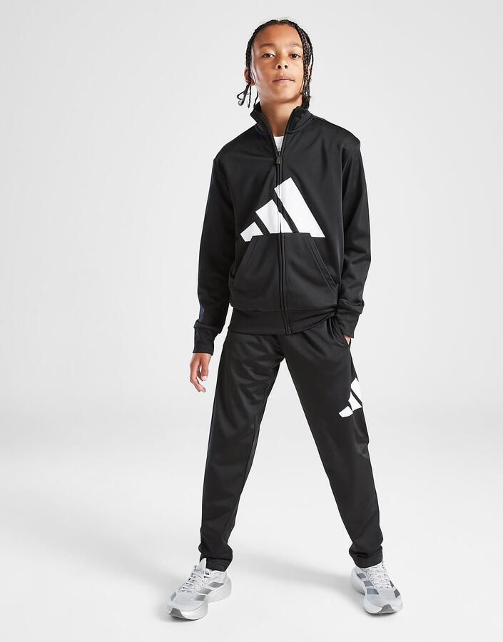 Adidas Tricot Large Logo Tracksuit Junior Zwart