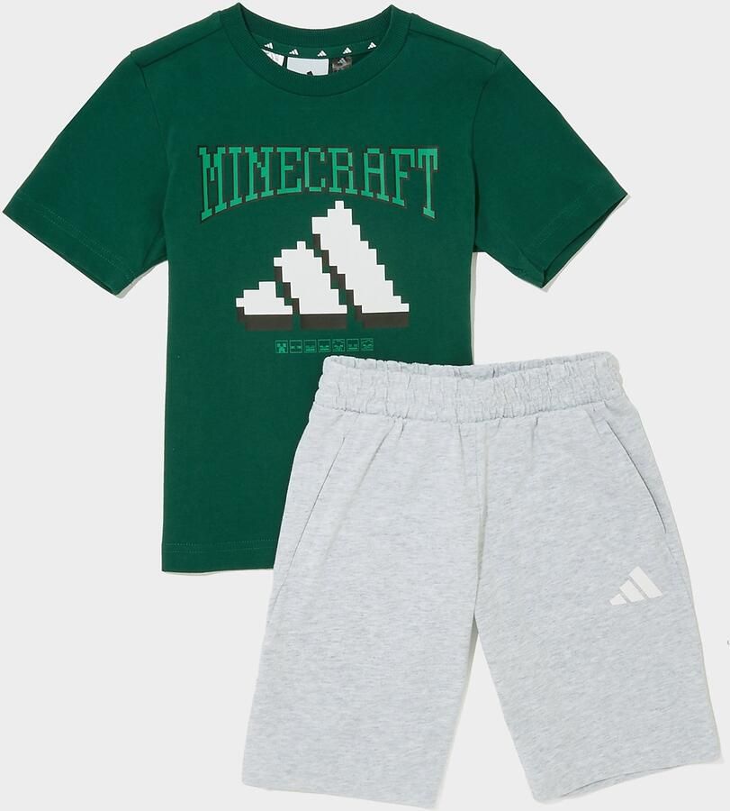 Adidas x Minecraft T-Shirt Shorts Set Children Groen Kind Groen