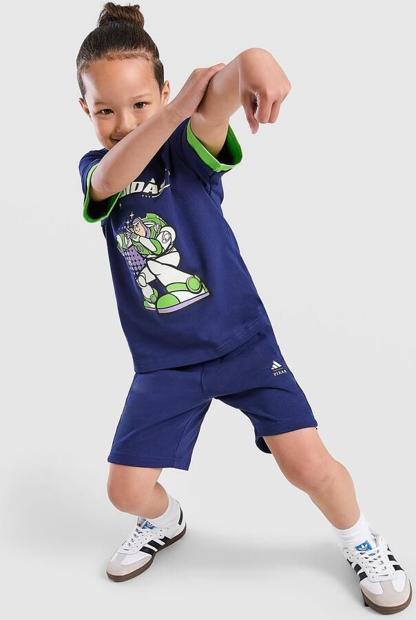 Adidas x Pixar Toy Story T-Shirt Shorts Set Children Blauw Kind Blauw