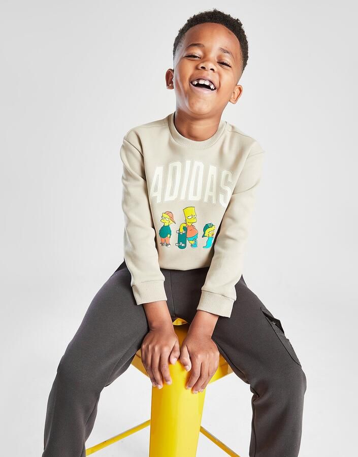 Adidas x The Simpsons Crew Tracksuit Children Beige - Foto 7