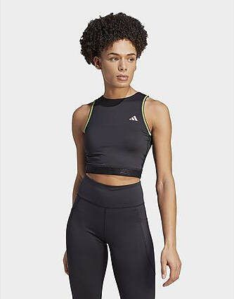 Adidas Adizero Running Crop Tanktop Black- Dames