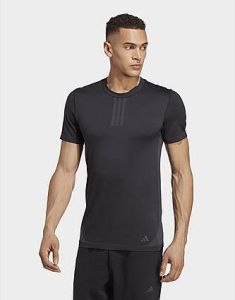 Adidas AEROKNIT Yoga Base Naadloos Training T-shirt Black Carbon- Heren