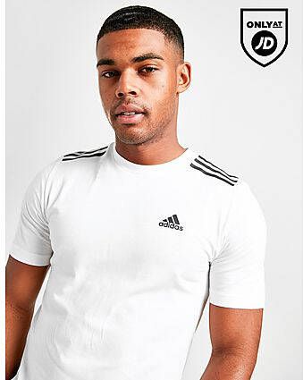 Adidas Badge of Sport 3-Stripes T-Shirt Heren White- Heren