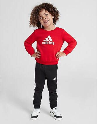 Adidas Badge of Sport Crew Tracksuit Infant Better Scarlet White