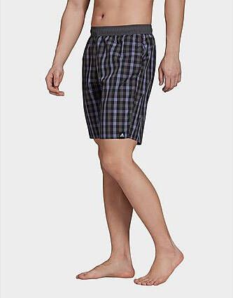Adidas Classic-Length Check Zwemshort Black Grey Six- Heren
