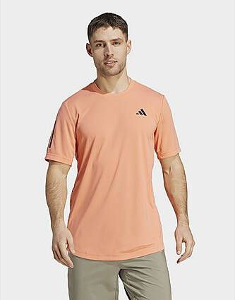 Adidas Club 3-Stripes Tennis T-shirt Semi Coral Fusion- Heren