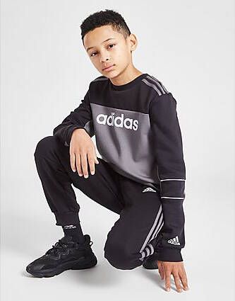 Adidas Colour Block Crew Fleece Tracksuit Junior Black Kind
