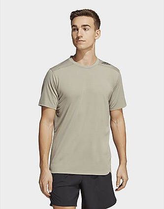 Adidas Designed for Training T-shirt Silver Pebble- Heren