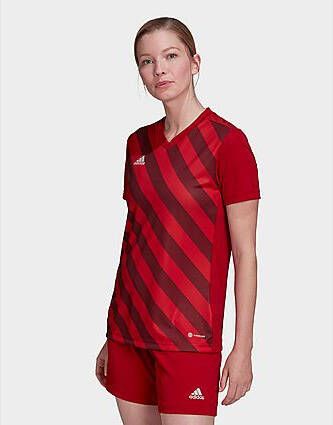 Adidas Entrada 22 Graphic Voetbalshirt Team Power Red 2 Shadow Red- Dames