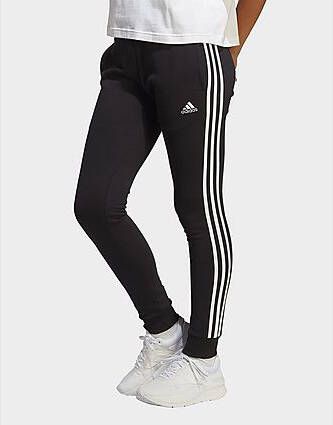 Adidas Essentials 3-Stripes French Terry Cuffed Broek Black White- Dames