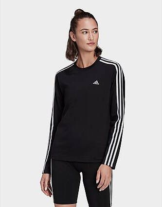 Adidas Essentials 3-Stripes Longsleeve Black White- Dames