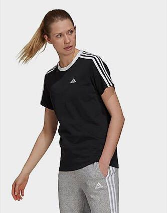 Adidas Essentials 3-Stripes T-shirt Black White- Dames