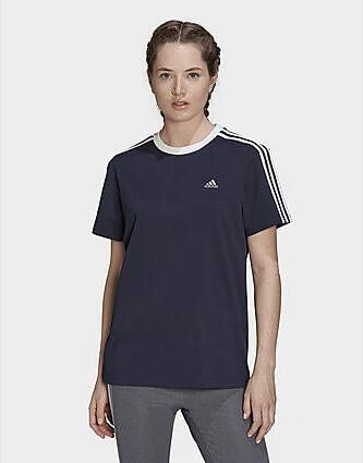 Adidas Essentials 3-Stripes T-shirt Legend Ink White- Dames
