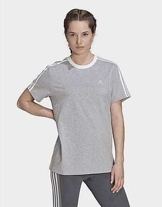 Adidas Essentials 3-Stripes T-shirt Medium Grey Heather White- Dames