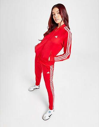 Adidas 3-Stripes Essential Tracksuit Better Scarlet White- Dames