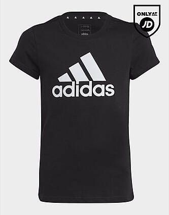 Adidas Essentials Big Logo Katoenen T-shirt Black White