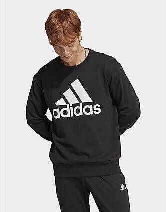 Adidas Essentials French Terry Big Logo Sweatshirt Black- Heren
