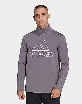 Adidas Future Icons Embroidered Badge of Sport Longsleeve Trace Grey- Heren