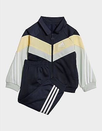 Adidas Future Icons Shiny Trainingspak Legend Ink Almost Yellow Linen Green White