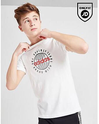 Adidas Globe Badge Of Sport T-Shirt Junior White