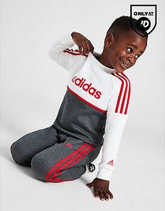 Adidas Linear Crew Tracksuit Children Grey Kind