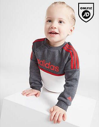 Adidas Originals Linear Crew Tracksuit Infant Grey Kind