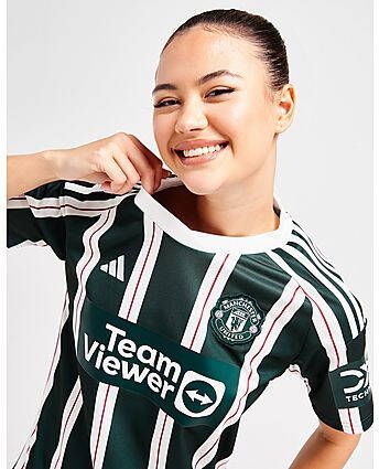 Adidas Manchester United FC 2023 24 Away Shirt Dames Green Night Core White Active Maroon- Dames