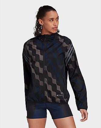 Adidas Marimekko Run Icons 3-Stripes Hooded Running Windjack Black- Dames