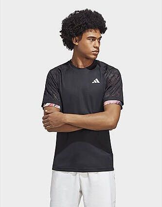 Adidas Melbourne Ergo Tennis HEAT.RDY Raglan T-shirt Black- Heren