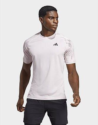 Adidas Melbourne Ergo Tennis HEAT.RDY Raglan T-shirt Clear Pink- Heren