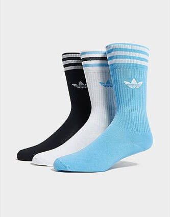 Adidas Originals 3 paar sokken White Light Blue Black- Dames