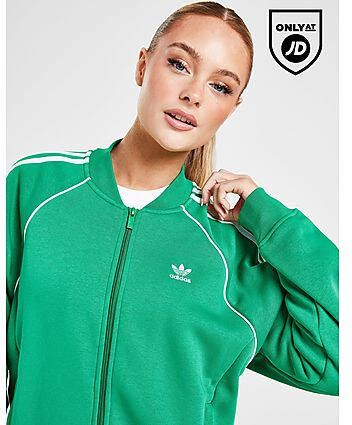 Adidas Originals 3-Stripes Fleece Bomber Jacket Green- Dames