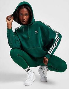 Adidas Originals 3-Stripes Overhead Hoodie Green- Dames