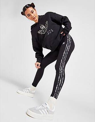 Adidas Originals 3-Stripes Print Legging Black Multicolor- Dames