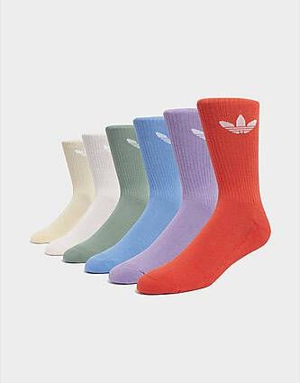 Adidas Originals 6-Pack Trefoil Cushion Crew Socks Multi- Dames