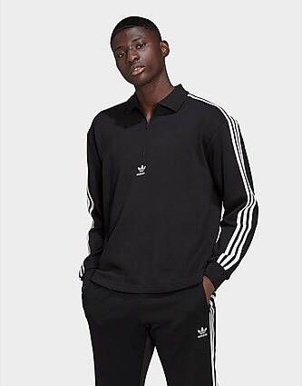 Adidas Originals Adicolor 3-Stripes Poloshirt met Lange Mouwen Black- Heren