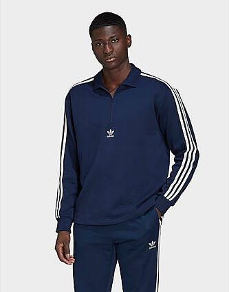 Adidas Originals Adicolor 3-Stripes Poloshirt met Lange Mouwen Night Indigo- Heren