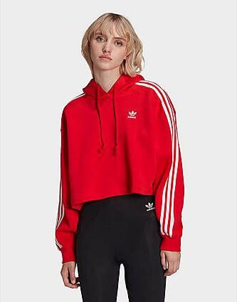 Adidas Originals Adicolor Classics Crop Hoodie Vivid Red- Dames