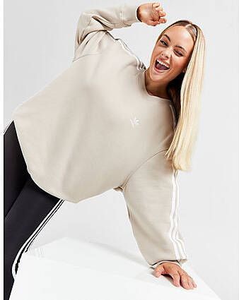 Adidas Originals 3-Stripes Oversized Crew Sweatshirt Wonder Beige- Dames