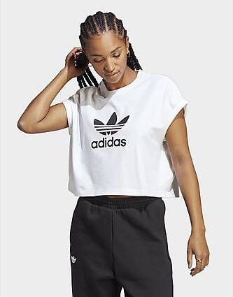 Adidas Originals Adicolor Classics Short Trefoil T-shirt White- Dames