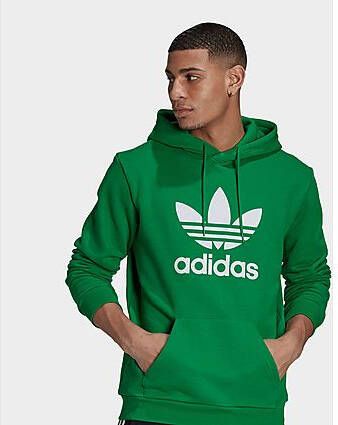 Adidas Originals Adicolor Classics Trefoil Hoodie Green White- Heren