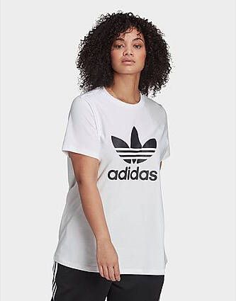 Adidas Originals Adicolor Classics Trefoil T-shirt (Grote Maat) White- Dames