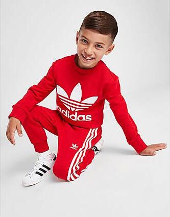 Adidas Originals Trefoil Crew Tracksuit Children Better Scarlet