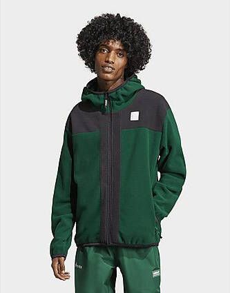 Adidas Originals Adventure FC Polar Fleece Ritshoodie Dark Green- Heren
