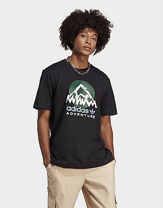 Adidas Originals Adventure Mountain Front T-shirt Black- Heren