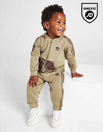 Adidas Originals Camo Poly Full Zip Hooded Tracksuit Infant Green
